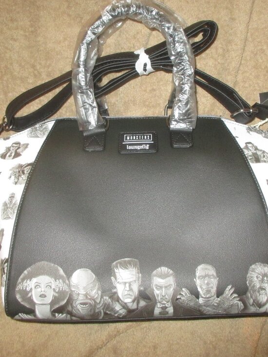 Loungefly Handbags - Loungefly X Universal Monsters Black and White Crossbody Purse- NEW GOTH HORROR
